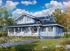 Дом из клееного бруса Небесная лазурь