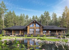 Дом из клееного бруса Гольф