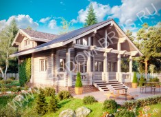 Дом из клееного бруса В окружении леса