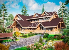 Дом из клееного бруса Комфортная жизнь