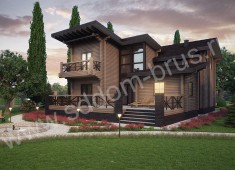Дом из клееного бруса Модерн