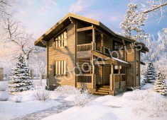 Дом из клееного бруса Морозный день