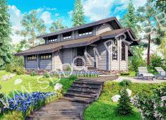 Дом из клееного бруса Нордика