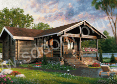 Баня 04 из клееного бруса