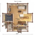 Дом из клееного бруса Лесная поляна - Планировка 1 этаж